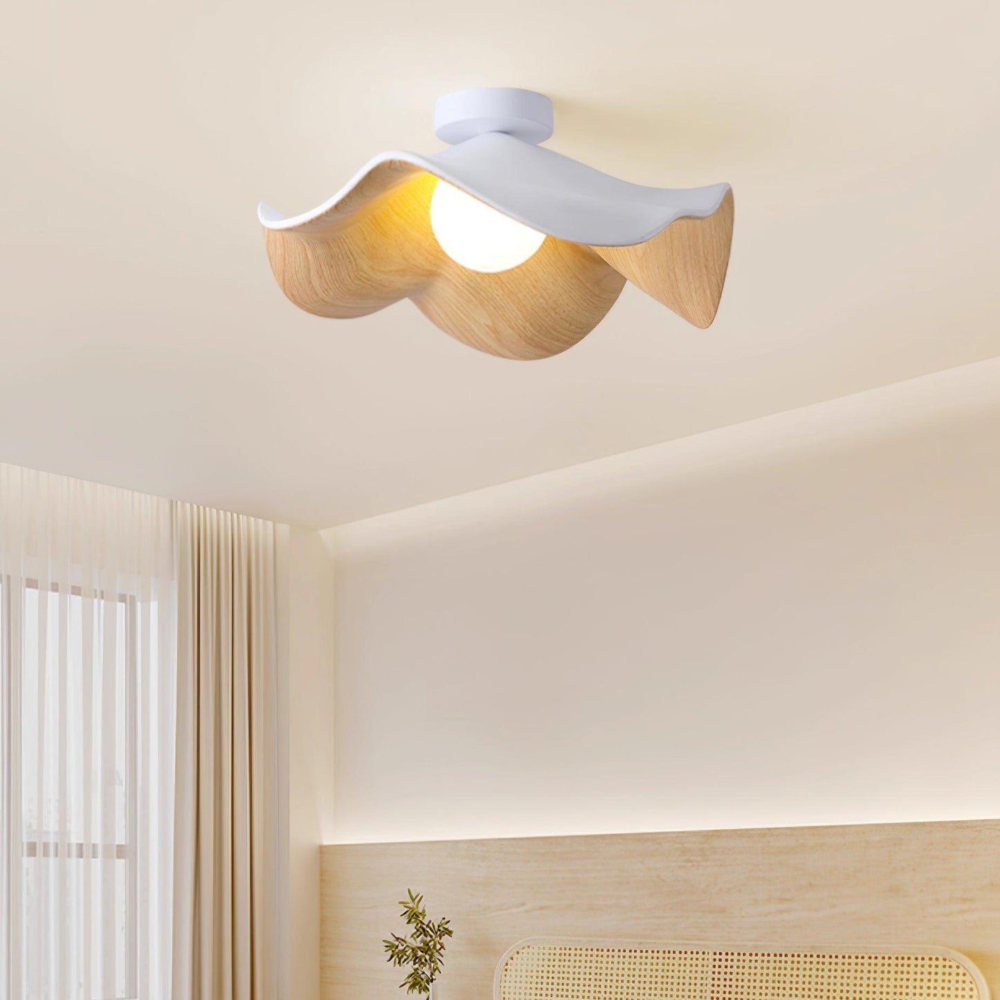 Calisthra | Biophil lagdelt bølge indbygget loftslampe