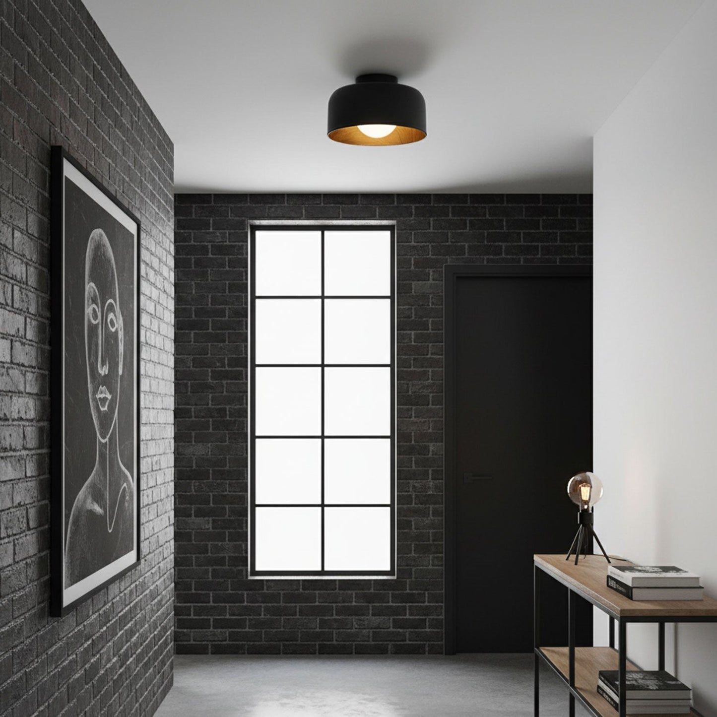 Vervante | Arkitektonisk buet træstruktur tekstureret loftslampe