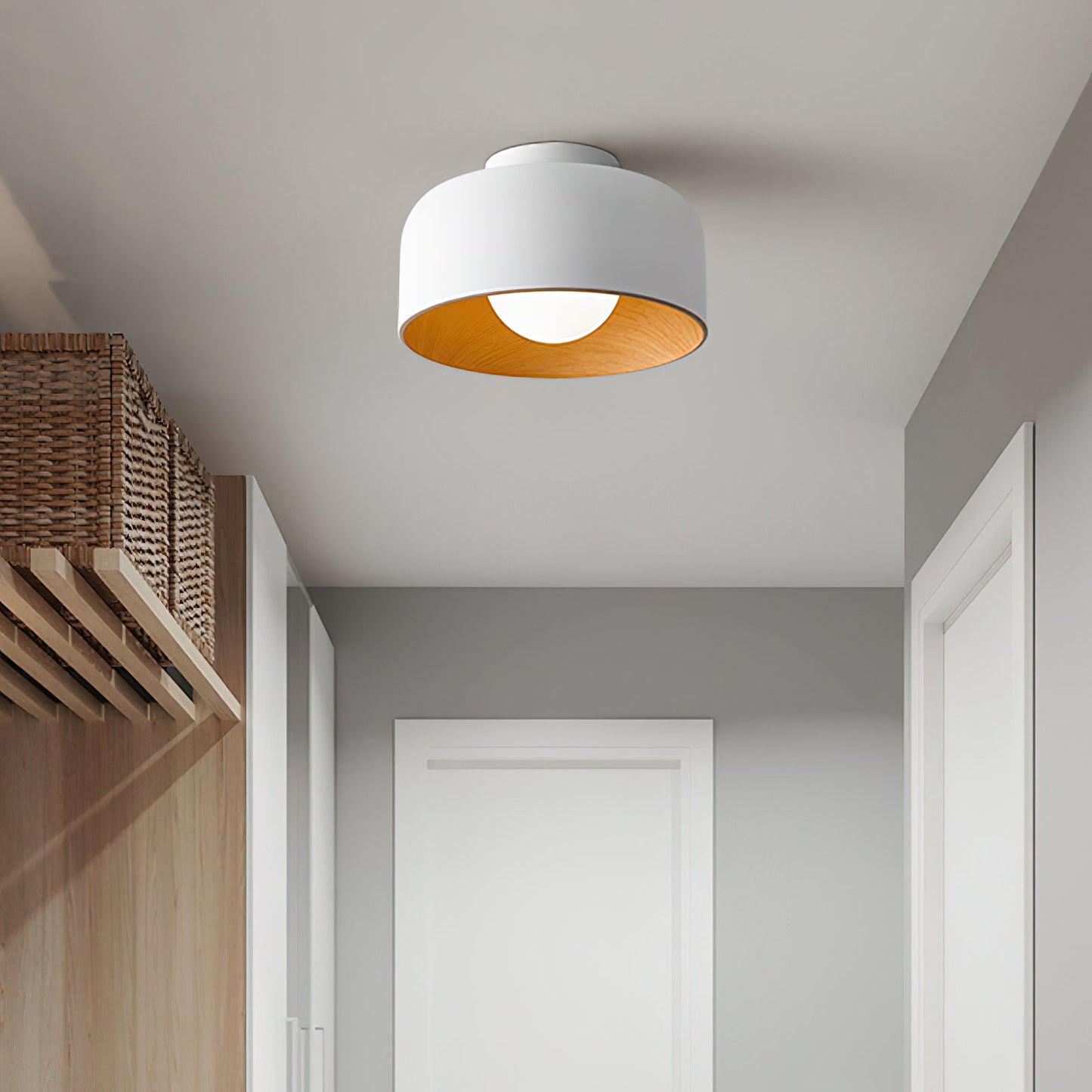 Vervante | Arkitektonisk buet træstruktur tekstureret loftslampe