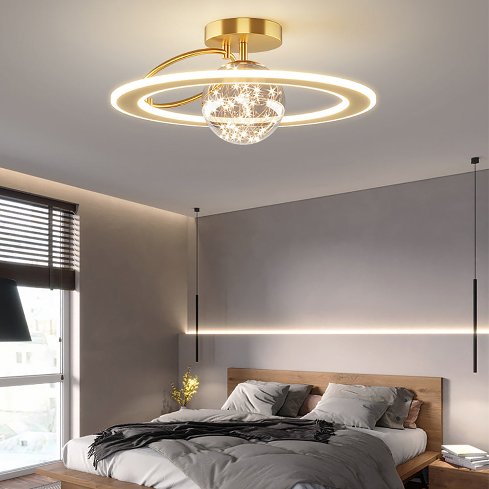 Celesta | Moderne gylden stjernekugle loftslampe