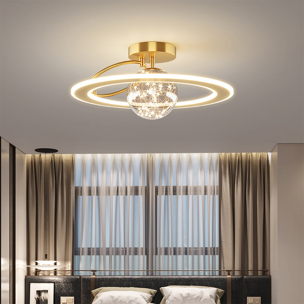 Celesta | Moderne gylden stjernekugle loftslampe