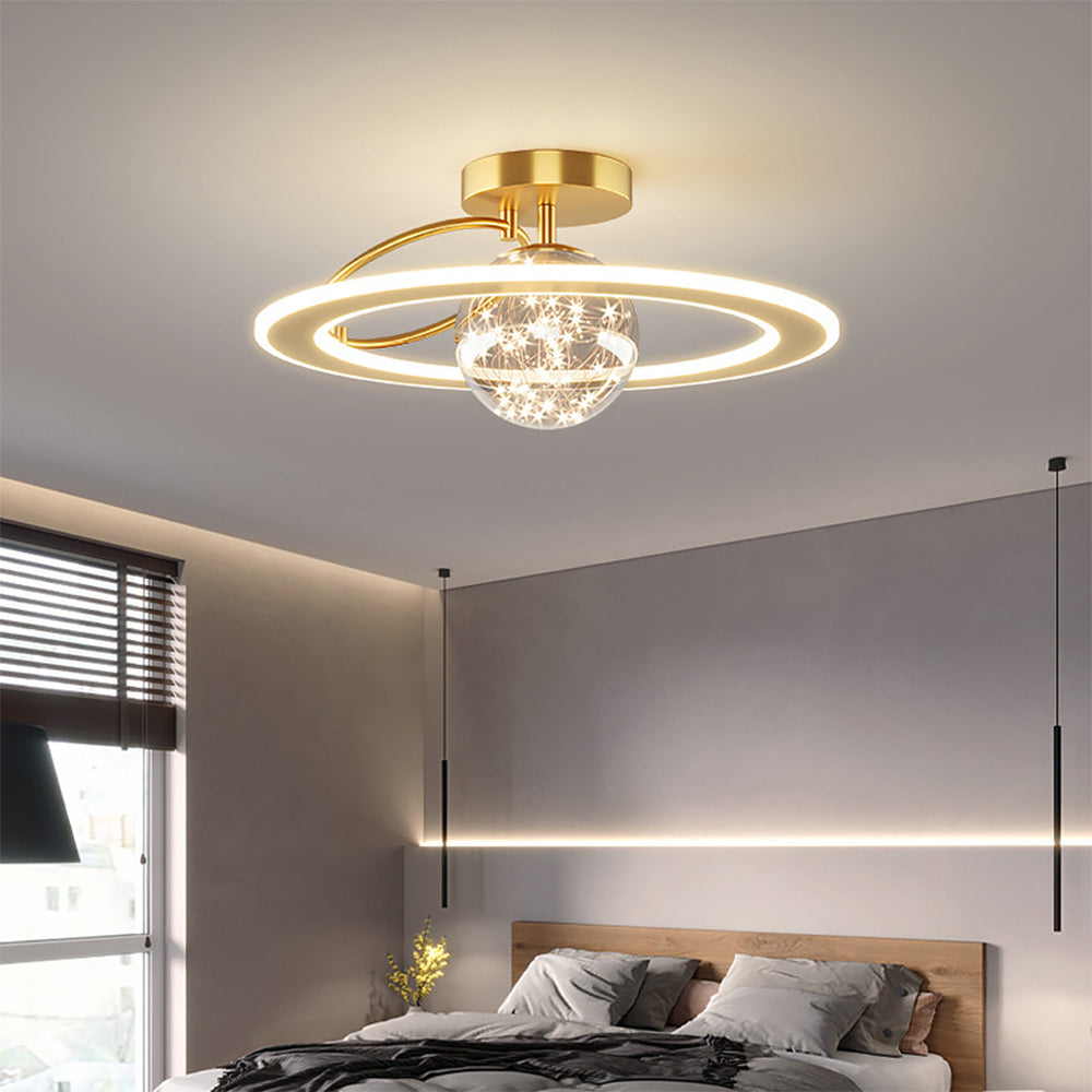 Celesta | Moderne gylden stjernekugle loftslampe