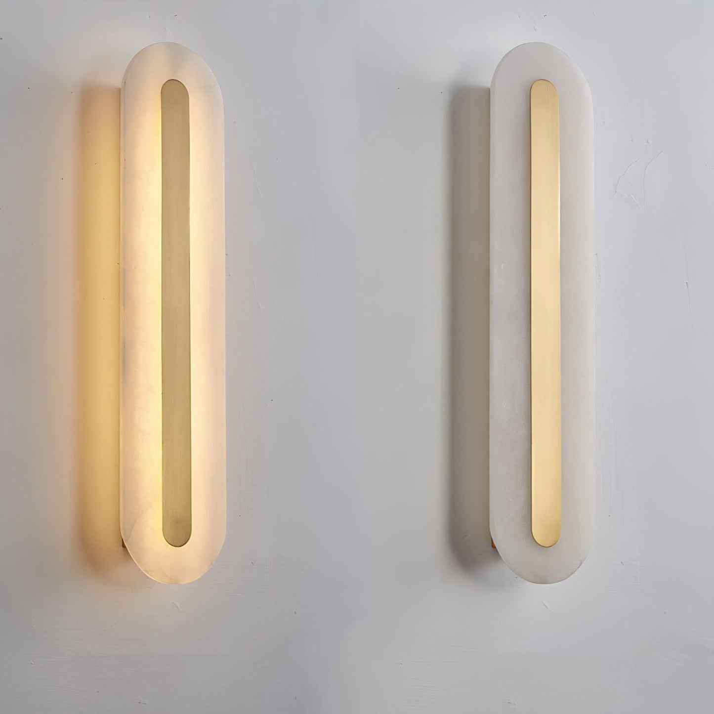 Corinthia | Alabaster cylindrisk gennemsigtig stenvæglampe
