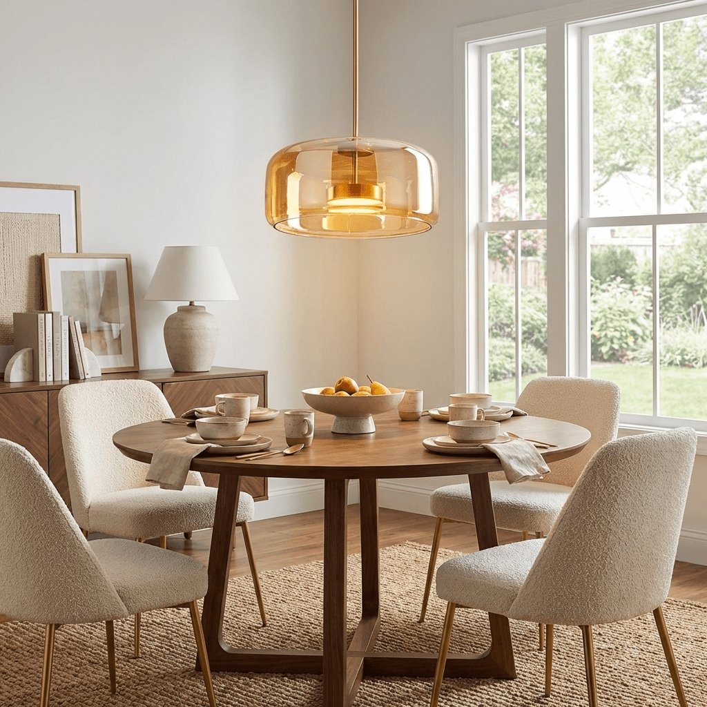Orionth | Geometrisk Skulpturel Håndblæst Glas Kugle Pendellampe
