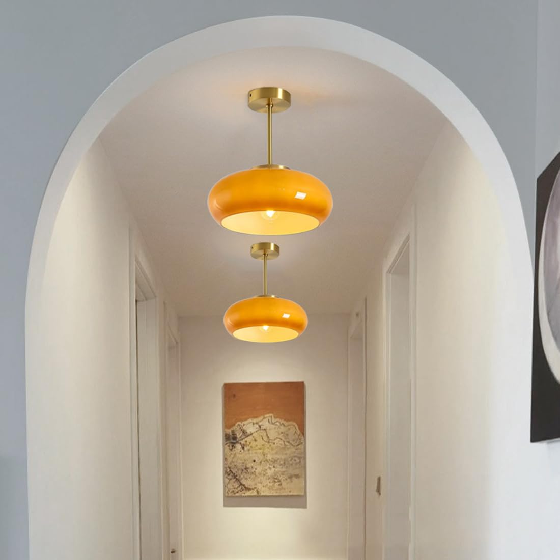 Vitrea | Retro blank kuppel semi-flush loftslampe