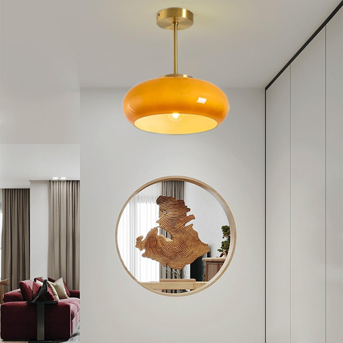 Vitrea | Retro blank kuppel semi-flush loftslampe