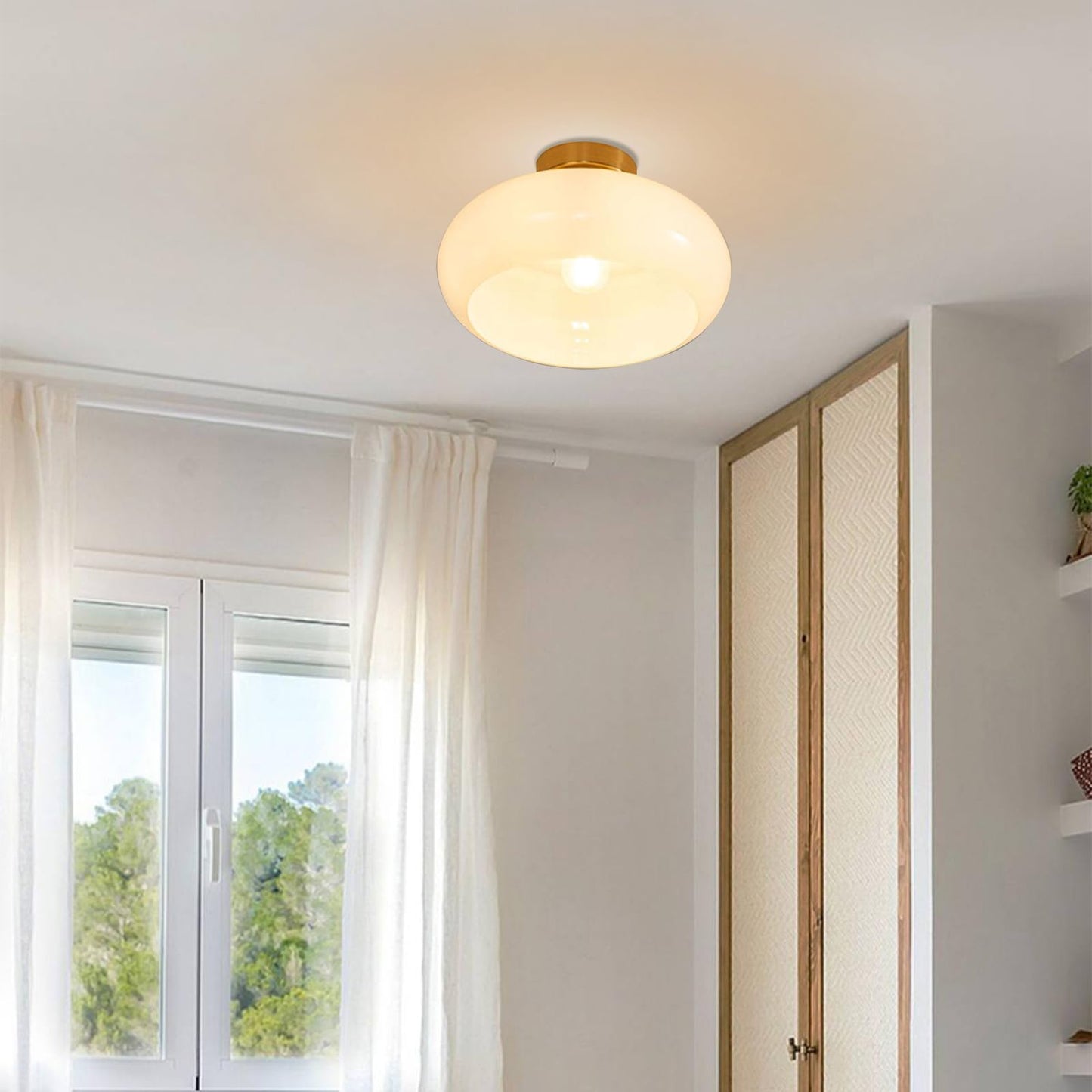 Vitrea | Retro blank kuppel semi-flush loftslampe