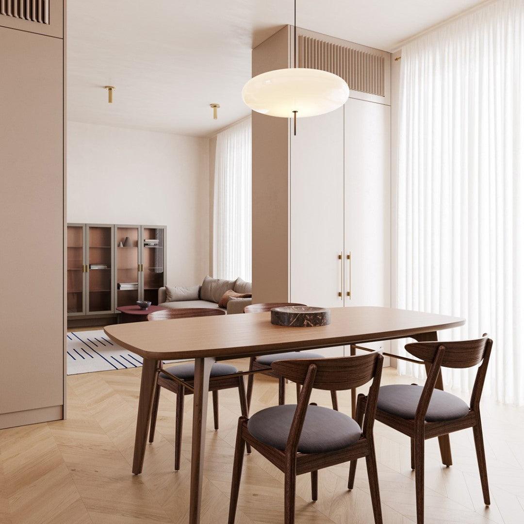Belthorim | Opaliseret disk silhuet minimalistisk pendellampe
