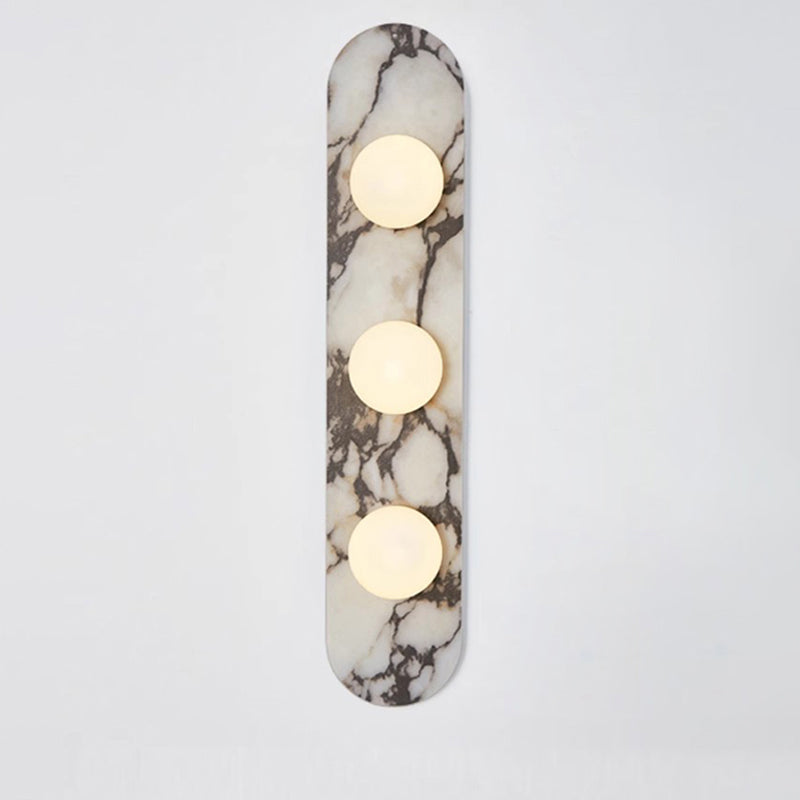 Solvintra | Italiensk marmor skulpturel glas globus væglampe