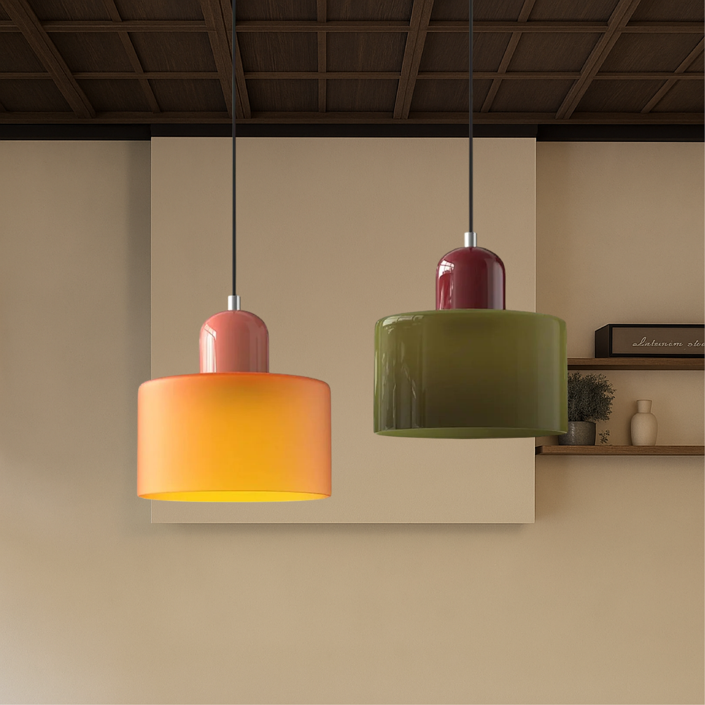 Chroma | Moderne Bauhaus cylinder- og kuppelglas pendel