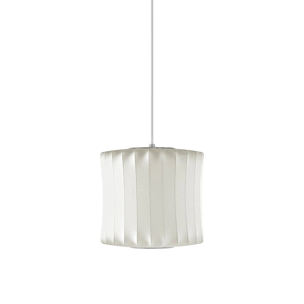 Vela | Mid-century ribbet hvid lanterne loftslampe