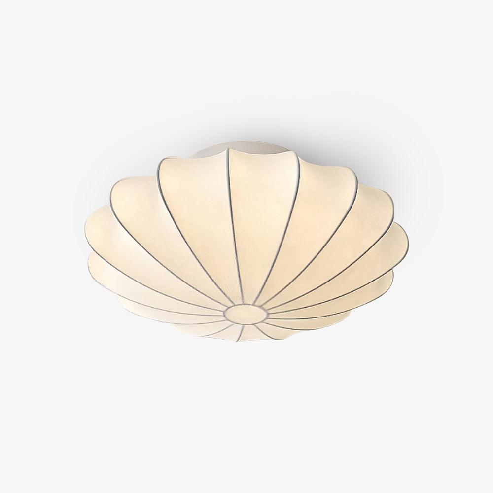 Korisand | Mid-century geometrisk skulpturel silkemesh loftslampe