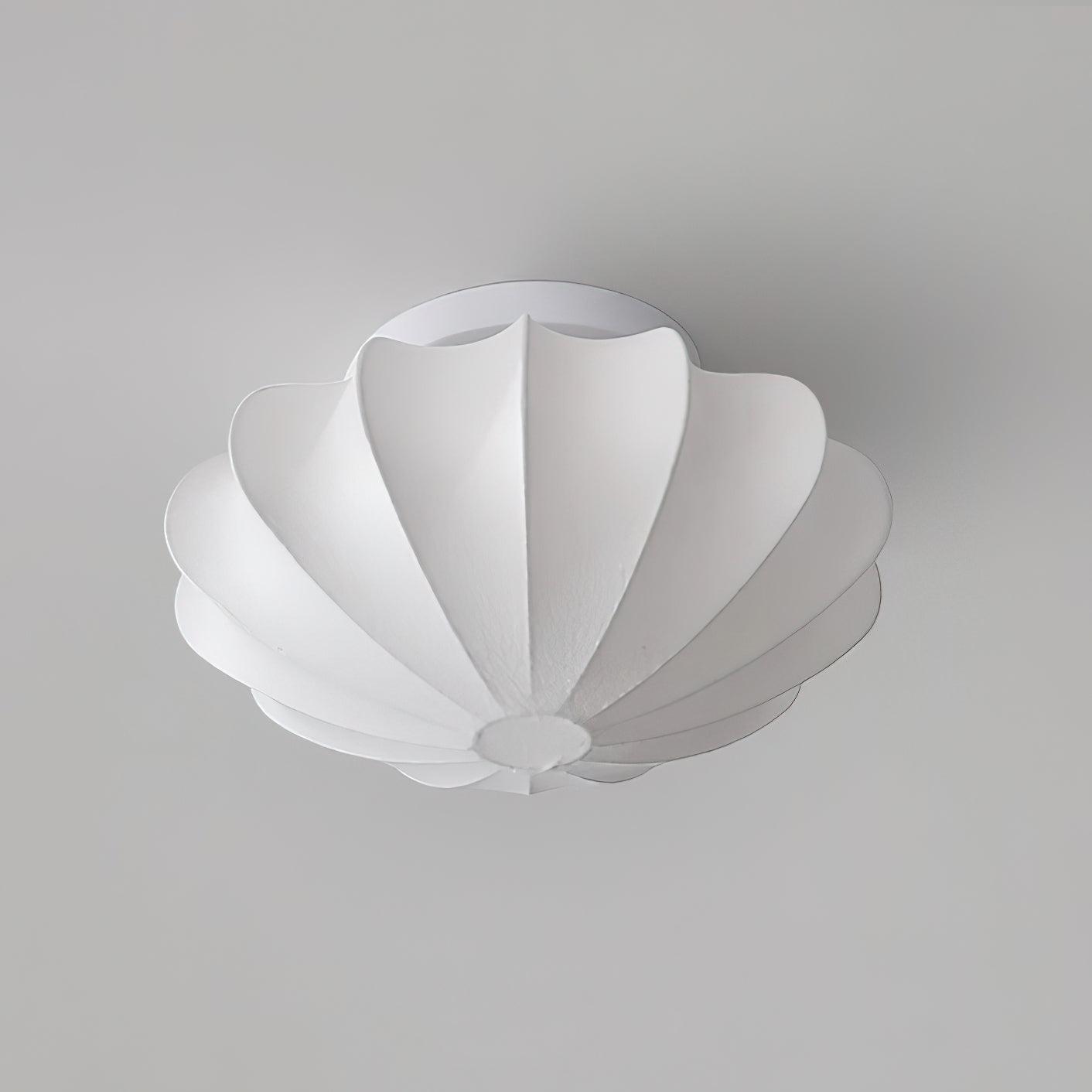 Korisand | Mid-century geometrisk skulpturel silkemesh loftslampe