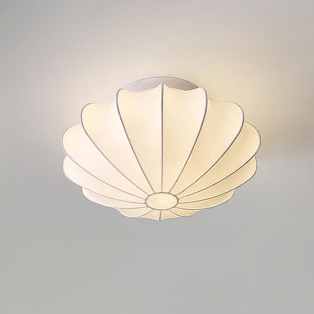 Korisand | Mid-century geometrisk skulpturel silkemesh loftslampe