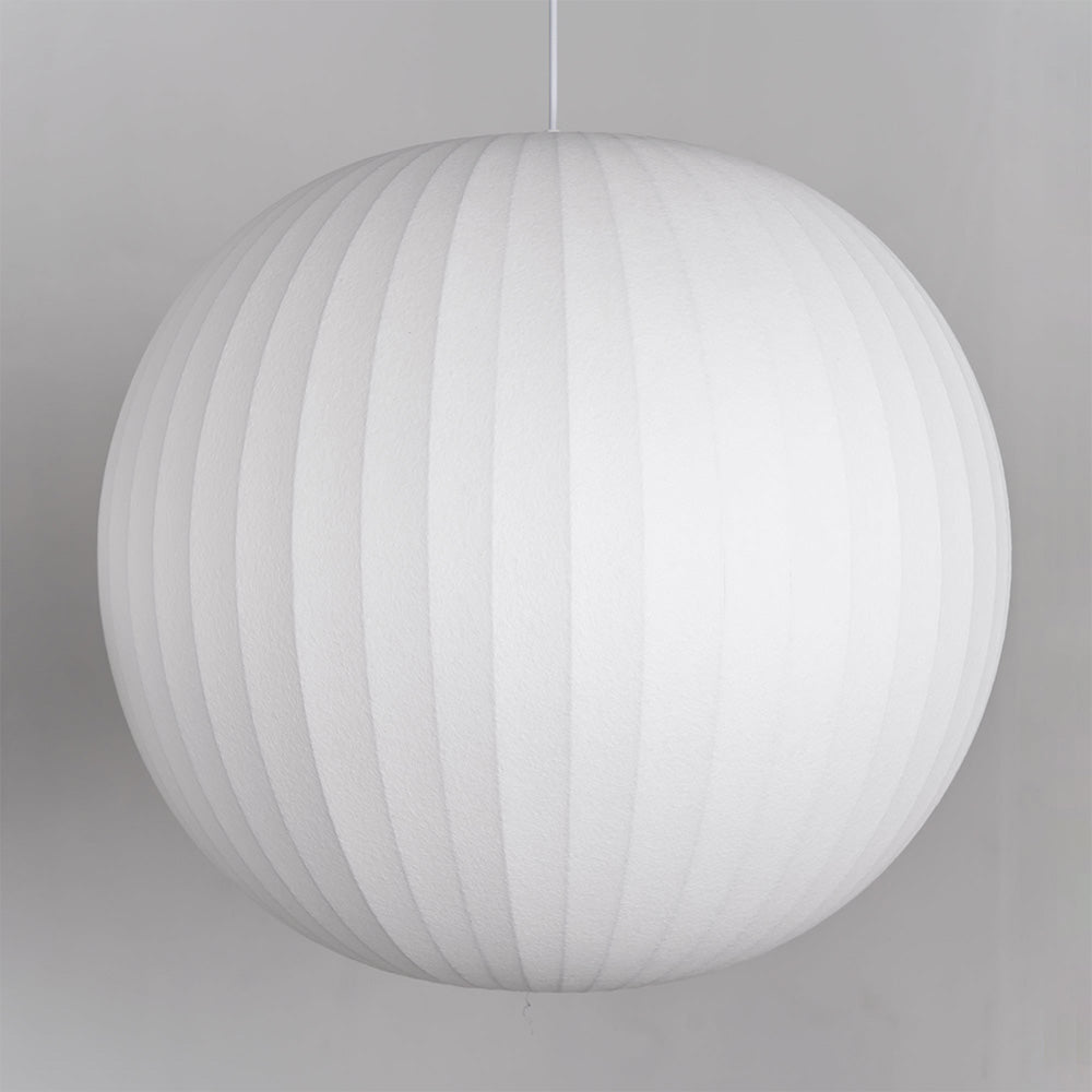 Vela | Mid-century ribbet hvid lanterne loftslampe