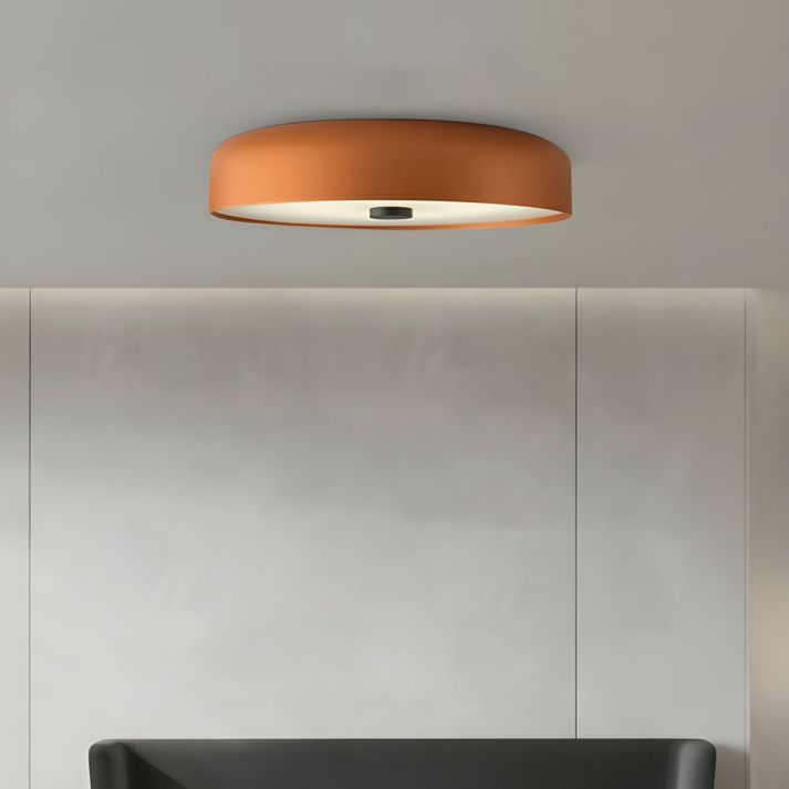 Nordisk retro rund minimalistisk indbygningsloftlampe