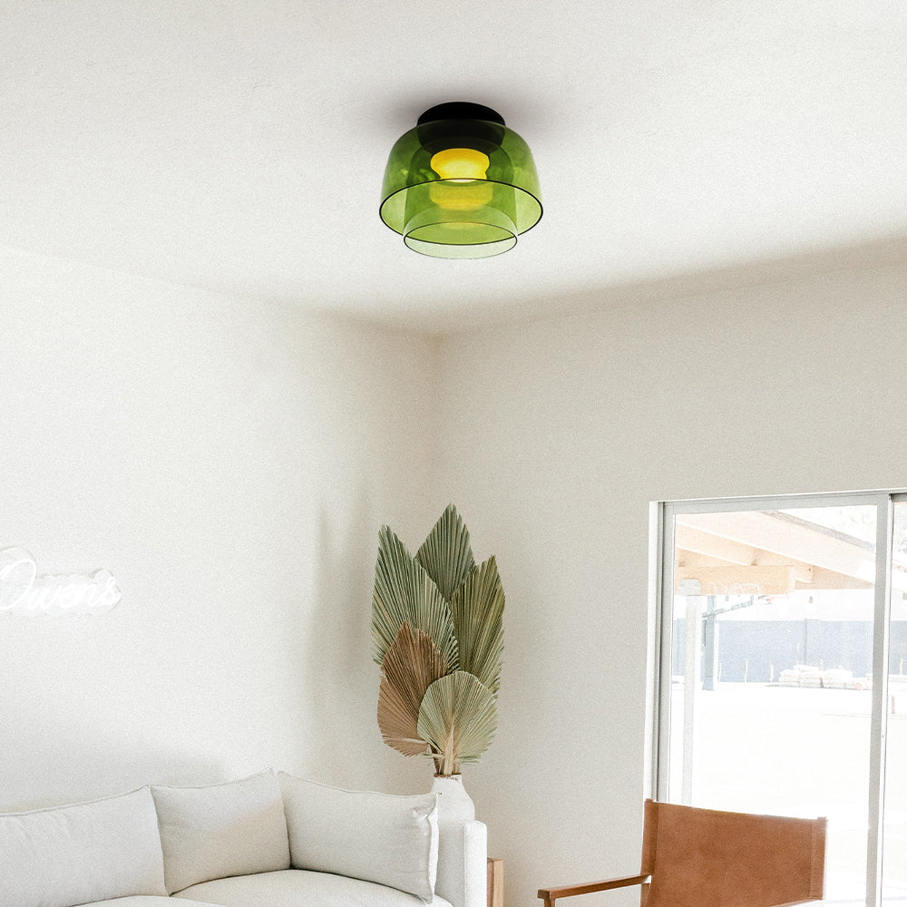 Nebula | Moderne lagdelt glødende glas kuppelloftslampe