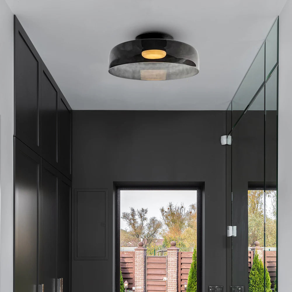 Nebula | Moderne lagdelt glødende glas kuppelloftslampe