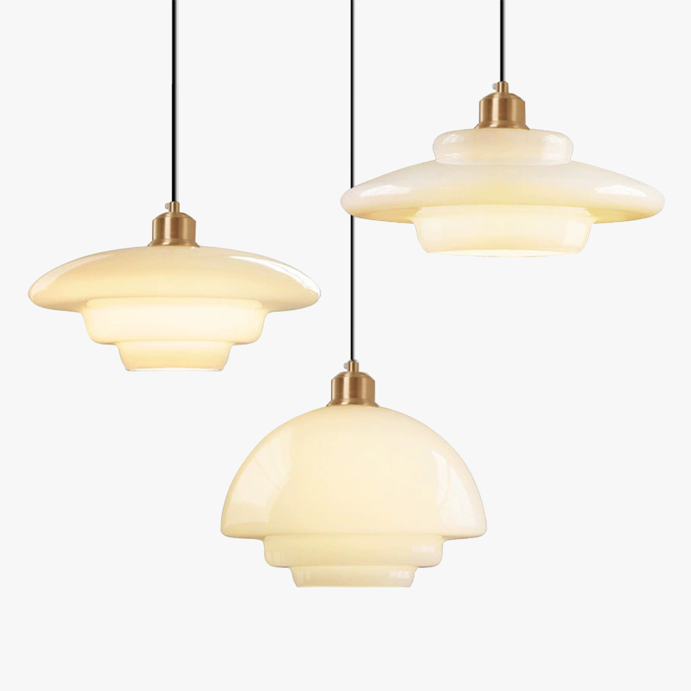 Vellum | Nordisk lagdelt opak glas drop pendellampe