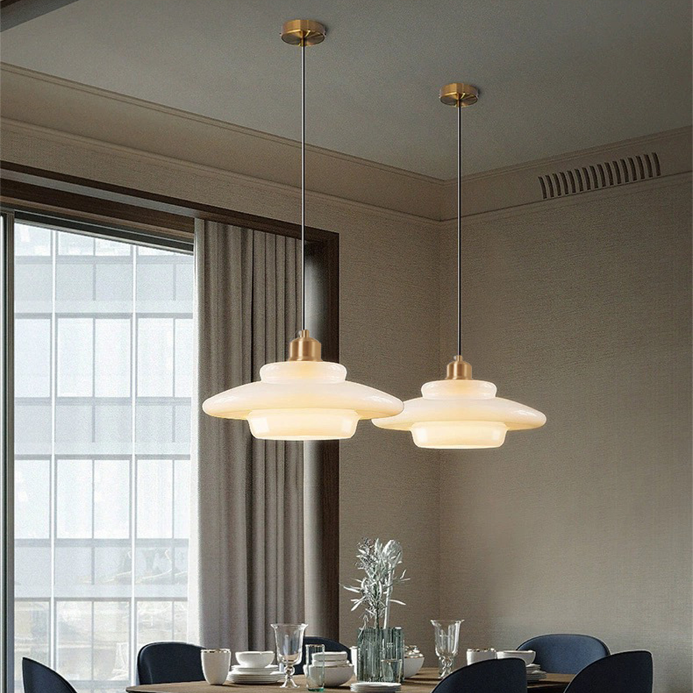 Vellum | Nordisk lagdelt opak glas drop pendellampe
