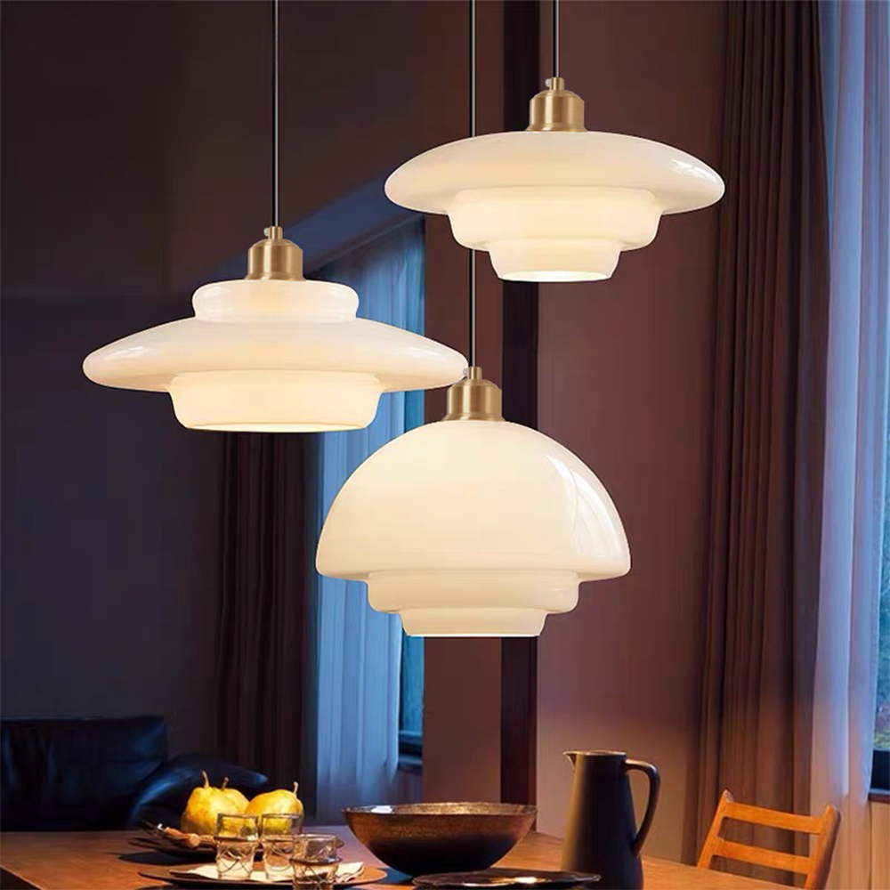 Vellum | Nordisk lagdelt opak glas drop pendellampe