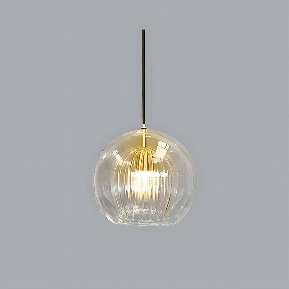 Orbia | Moderne ribbet kugledrop pendellampe