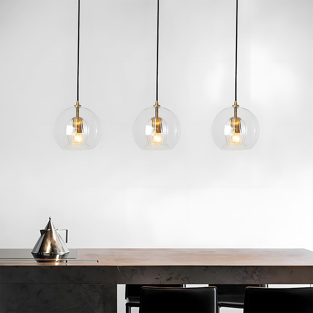 Orbia | Moderne ribbet kugledrop pendellampe