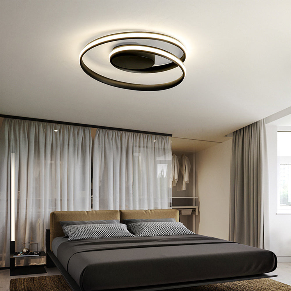 Spira | Slank minimalistisk spiralring flush mount loftslampe