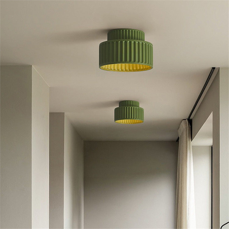 Ceramis | Moderne ribbet harpiks indbygningsloftlampe