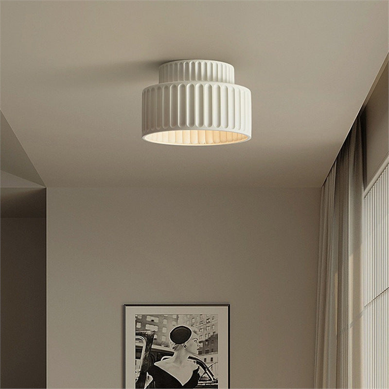 Ceramis | Moderne ribbet harpiks indbygningsloftlampe