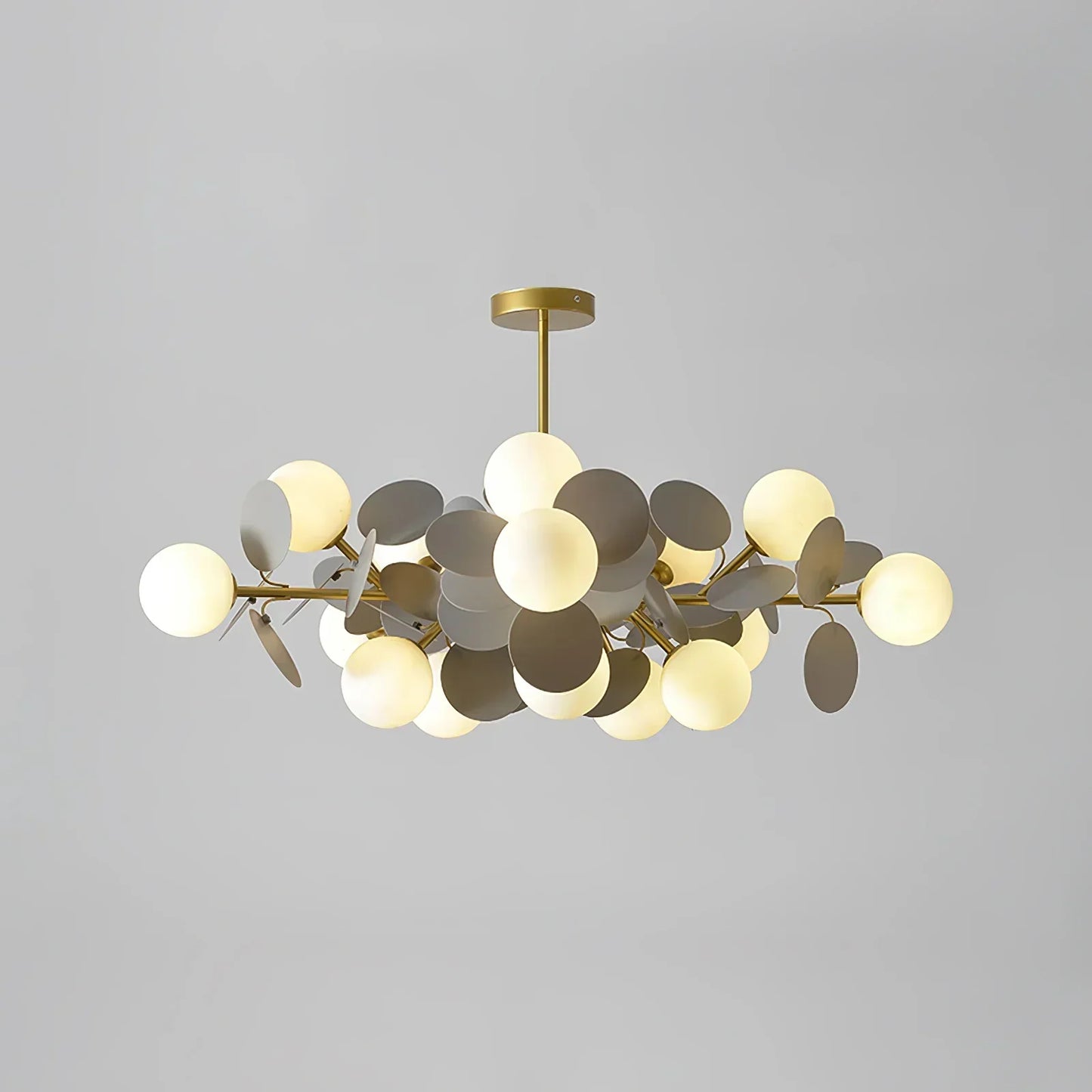 Florian | Luksuriøs geometrisk gren design glas kugle lysekrone