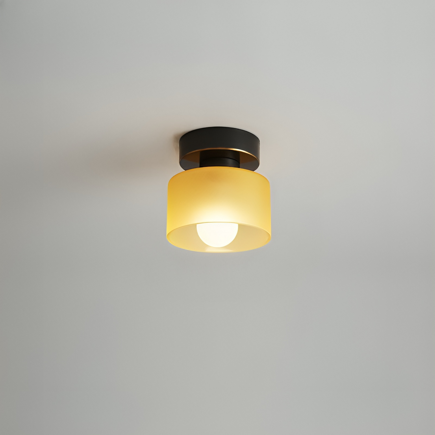 Aurel | Moderne Bauhaus cylindrisk glas indbygningsloftlampe