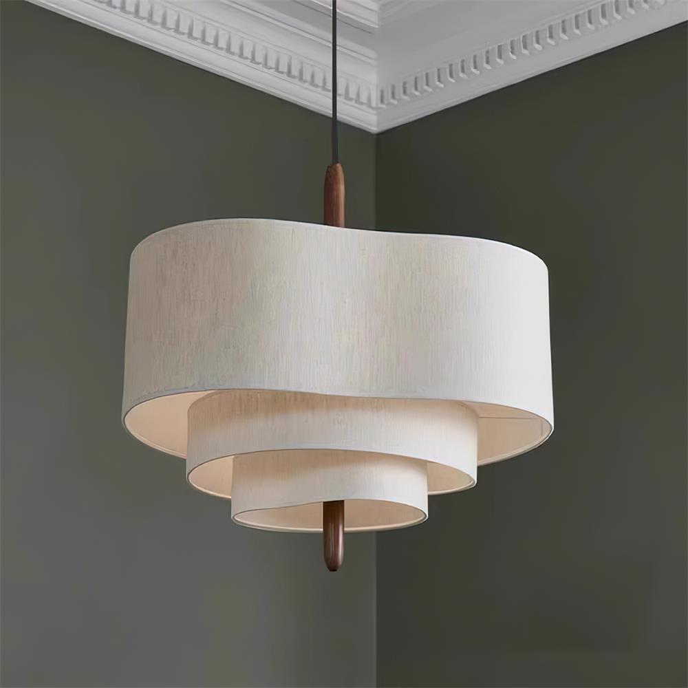 Elow | Moderne skandinavisk plisseret stof tromme pendellampe