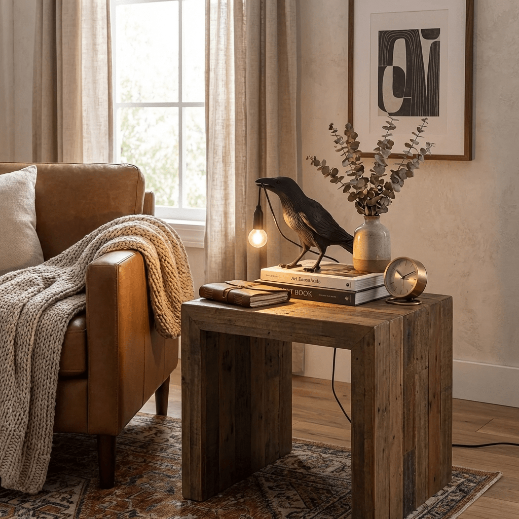 Bristhow | Gotisk Skulpturel Fuglekrage Bordlampe