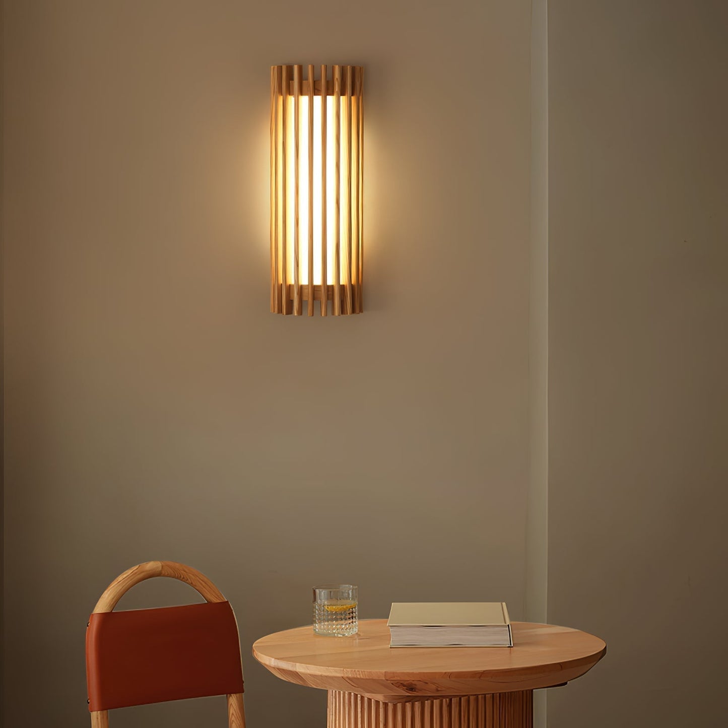 Arbor | Minimalistisk naturlig træstruktur væglampe