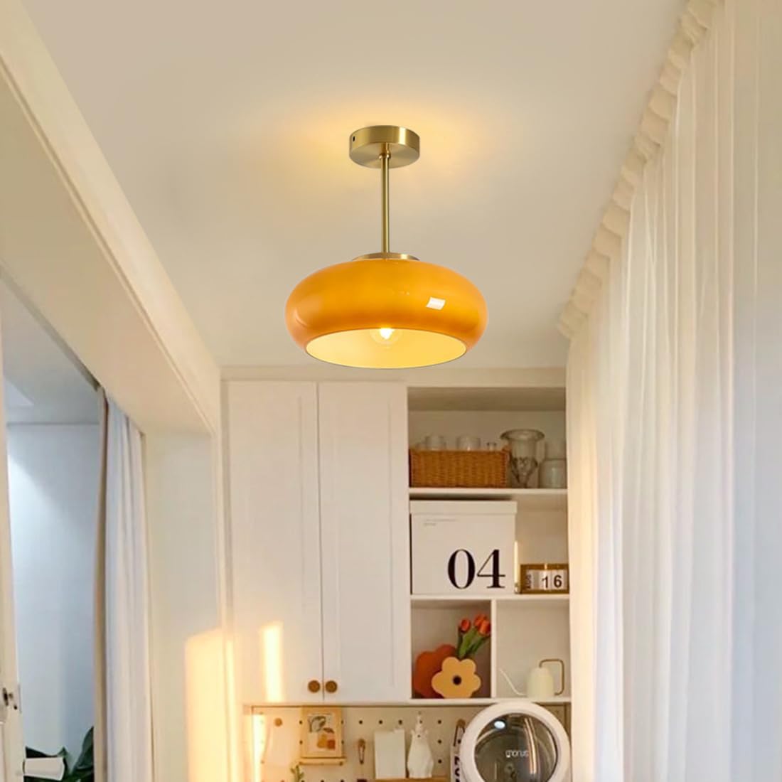 Vitrea | Retro blank kuppel semi-flush loftslampe
