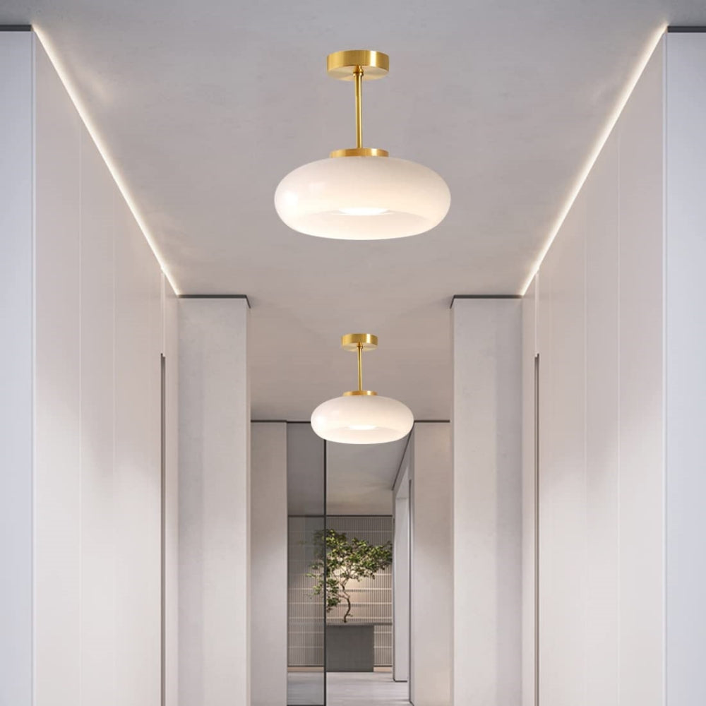 Vitrea | Retro blank kuppel semi-flush loftslampe