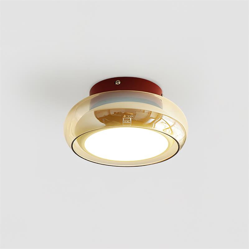 Retro glas kompakt indbygningsloftlampe