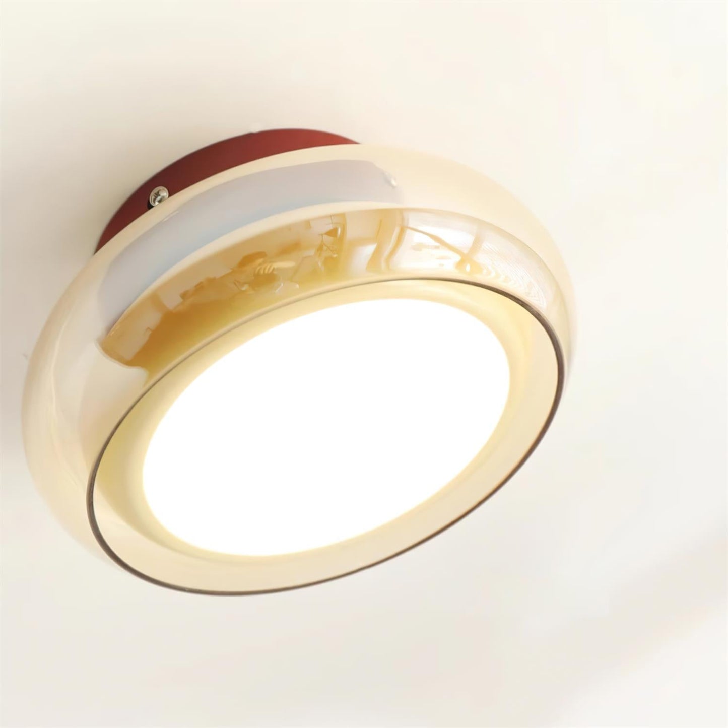 Mora | Luksuriøs cognacfarvet glas indbygget loftslampe