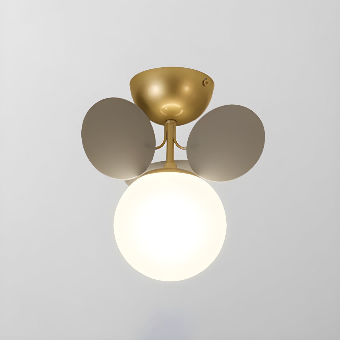 Kalythos | Skulpturel geometrisk disk klynge semi-flush monteret loftslampe