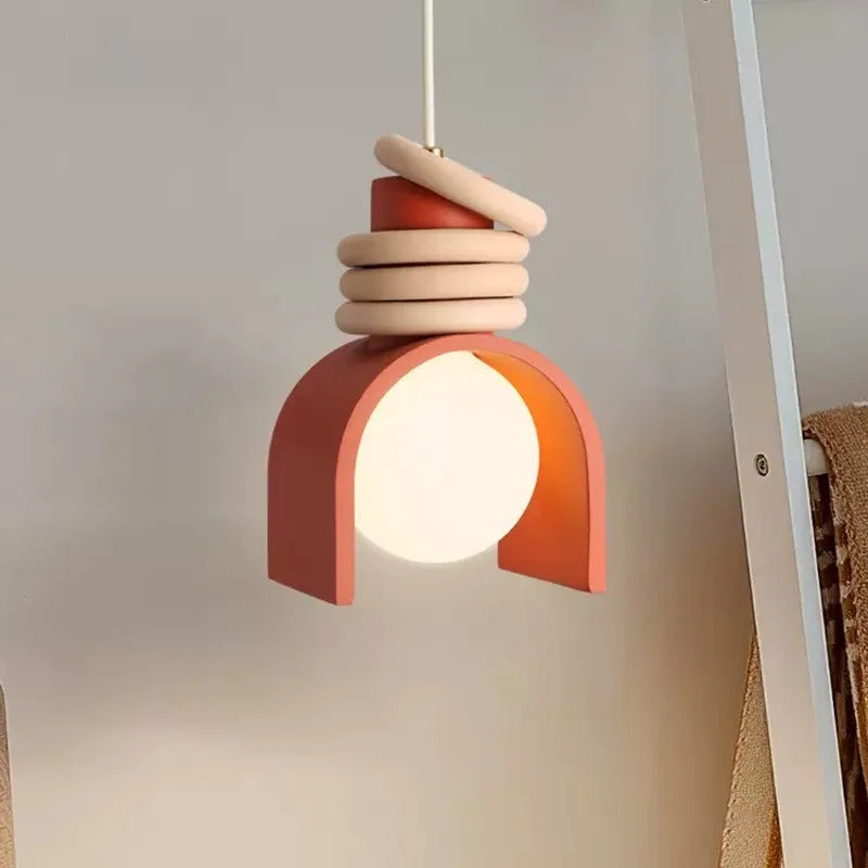 Wabi-Sabi skulpturel harpiks japansk minimalistisk hængelampe
