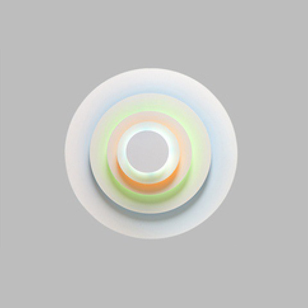 Lythos | Geometrisk Morandi cirkulær metal kunst væglampe