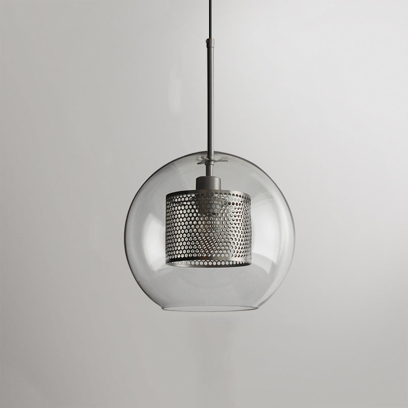 Vaelindor | Slank kugle glas gylden pendellampe