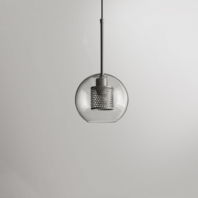 Vaelindor | Slank kugle glas gylden pendellampe