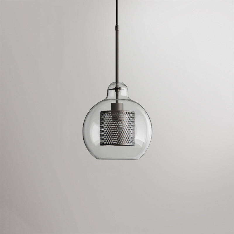 Vaelindor | Slank kugle glas gylden pendellampe