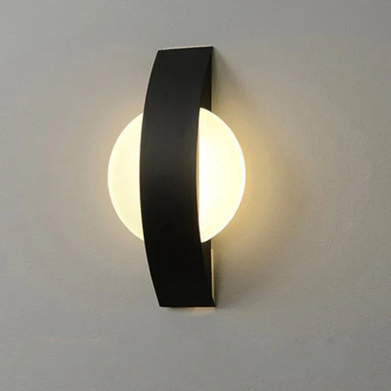 Minimalistisk kugle akryl jern panel væglampe