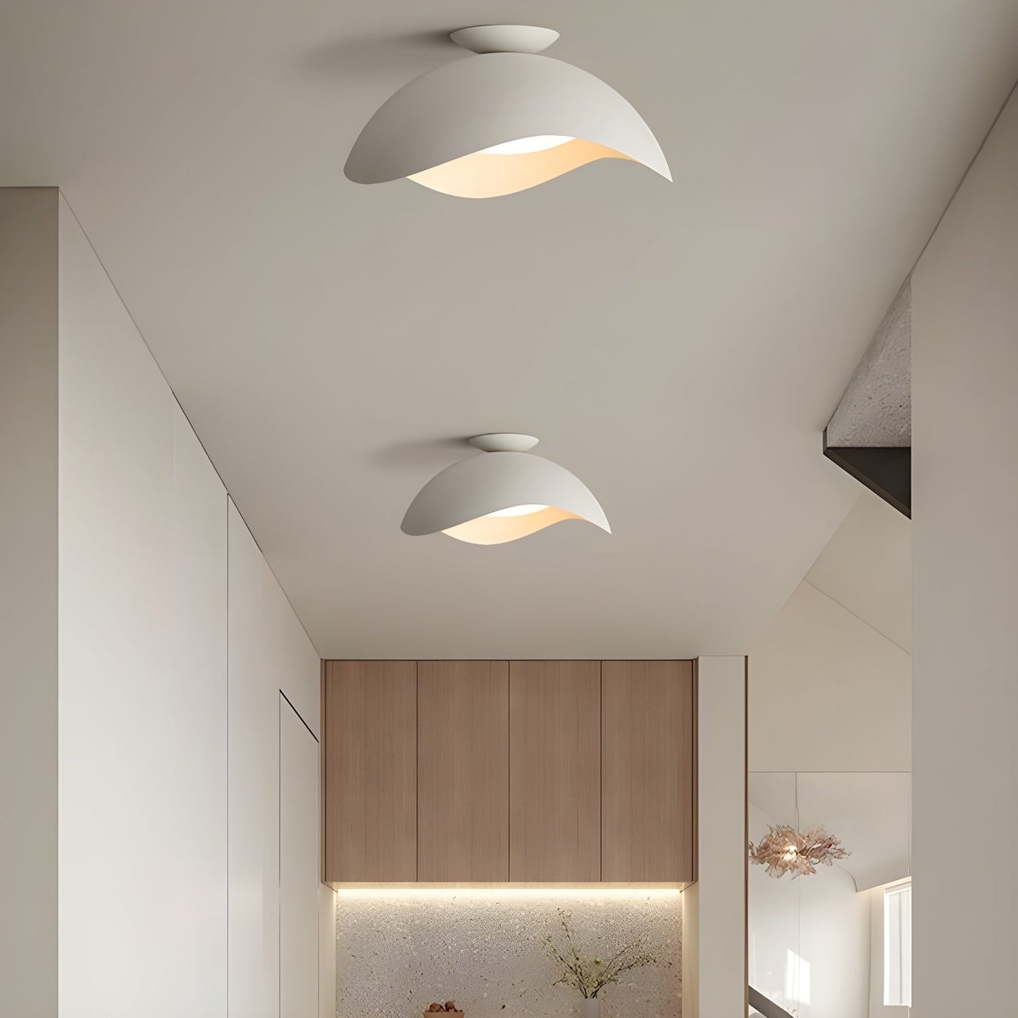 Lyraen | Nordisk bølgesilhuet integreret LED loftslampe