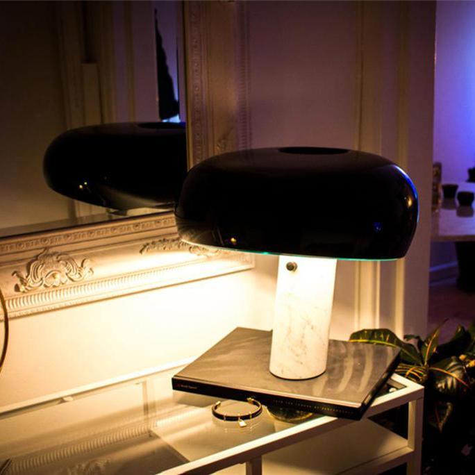 Kendrivol | Kuppelformet silhuet italiensk marmor accent bordlampe