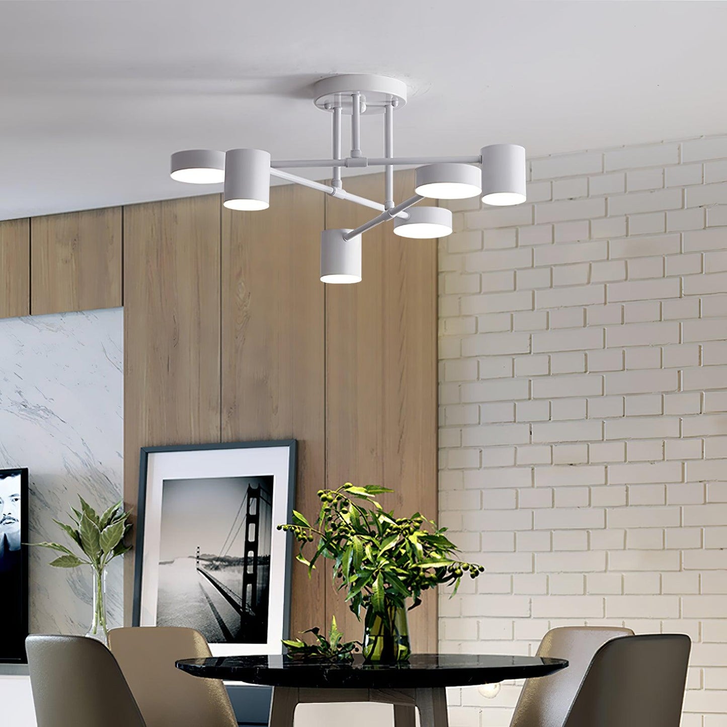 Lyrixen | Minimalistisk akryl geometrisk Sputnik loftslampe