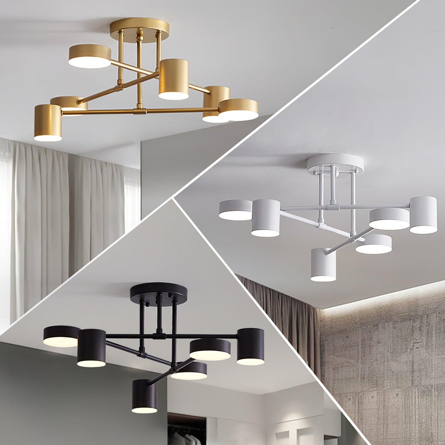 Lyrixen | Minimalistisk akryl geometrisk Sputnik loftslampe